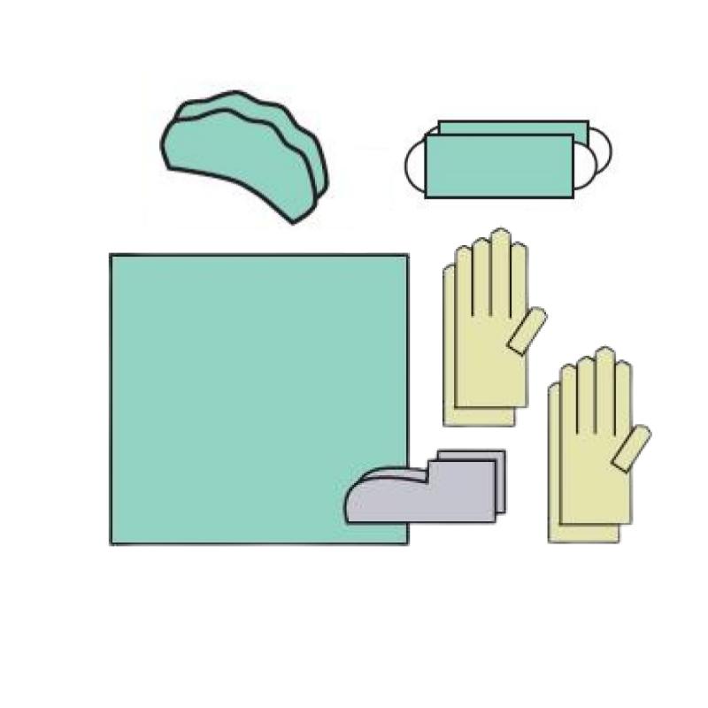 Комплект одягу та покриттів операційних хірургічний для гастроскопії, нестерильний, одноразового використання ,ТМ «АХІЛЛ»